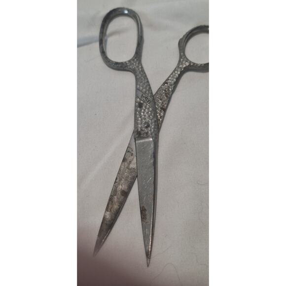 Vintage WISS USA Forged Steel Scissors 6” Hammered Handle Mid-Century - Picture 3 of 8